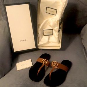 Women’s Gucci Marmont Logo Sandals sz 36